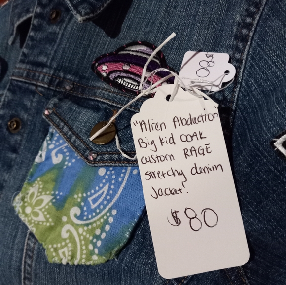 💀 Big kid alien themed custom Rage Jacket! "Out of This World"! Sold - Picture 9 of 9